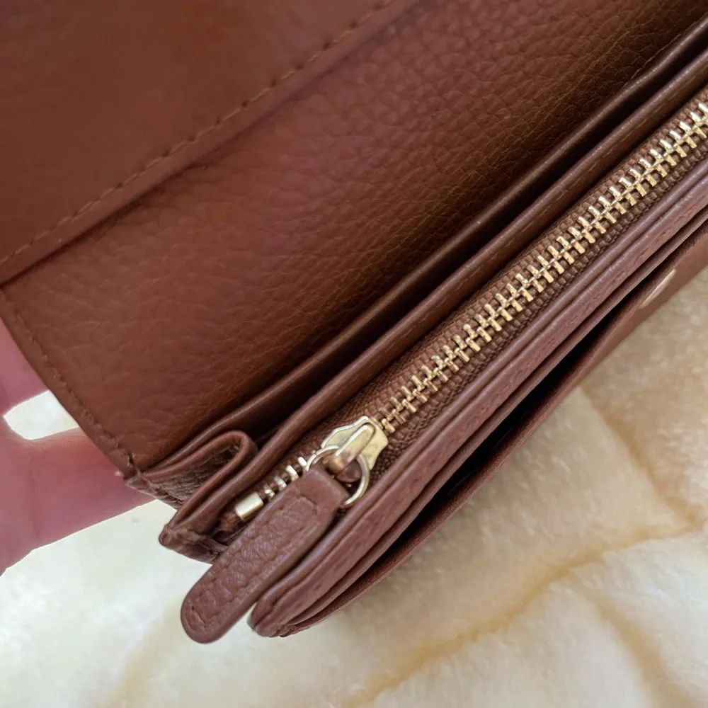 Michael Kors Slim Flap Wallet - Brown - Picture 12 of 17